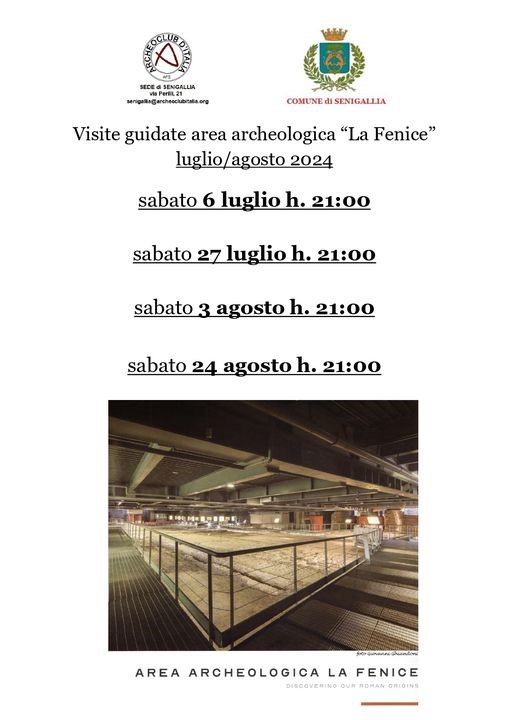 Evento: Visite guidate gratuite all'Area Archeologica La Fenice di Senigallia