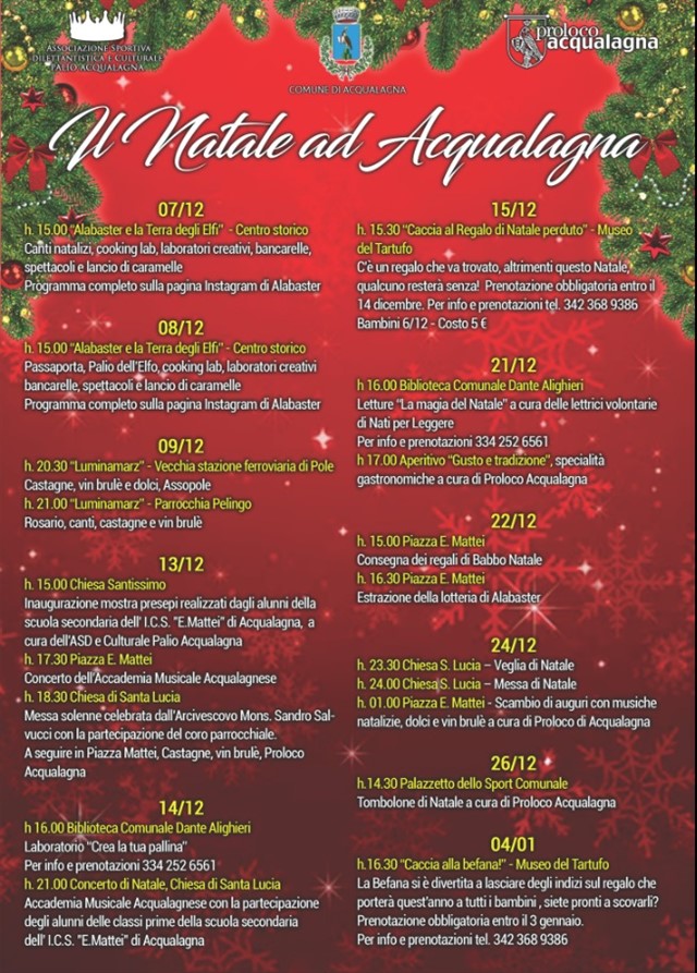 Evento: Il Natale ad Acqualagna