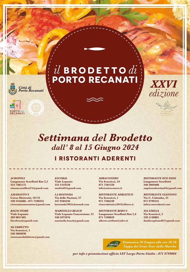 Evento: XXVI Edizione della “Settimana del Brodetto”